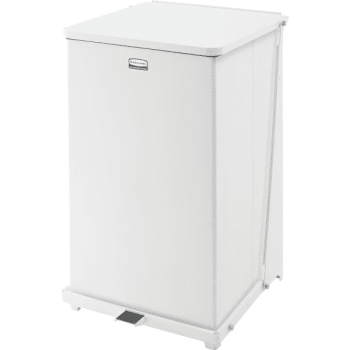 Image for Rubbermaid 40 Gal White Steel Square Medical Step Can W/ Rigid Liner from HD Supply