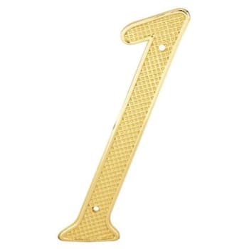 Image for 4" Brass Number 1, Package Of 2 from HD Supply