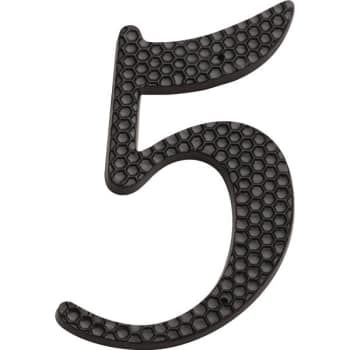 4" Black Number 5, Package Of 2