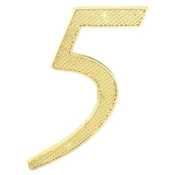 Image for 4" Brass Number 5, Package Of 2 from HD Supply