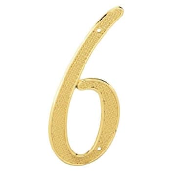 Image for 4" Brass Number 6, Package Of 2 from HD Supply