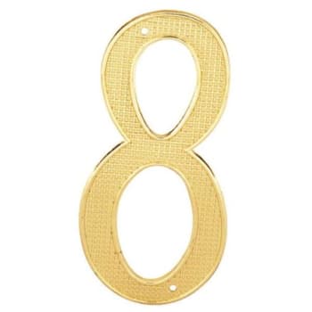 Image for 4" Brass Number 8, Package Of 2 from HD Supply