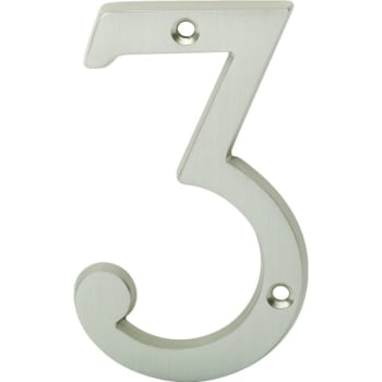 Image for HY-KO 4" Satin Nickel Number 3 from HD Supply