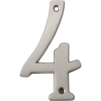 Image for Hy-Ko 4" Satin Nickel Number 4 from HD Supply