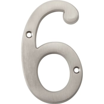 Image for HY-KO 4" Satin Nickel Number 6 from HD Supply