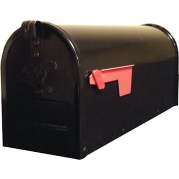 Solar Group Standard Galvanized Steel Rural Mailbox Black