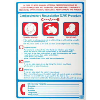 Image for Hy-ko "rescue Cpr Instructions" Pool/spa Safety Sign, Plastic, 20 X 28" from HD Supply
