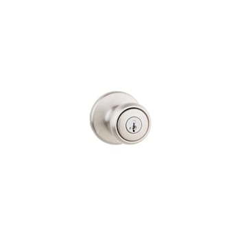 Kwikset Tylo Satin Nickel Keyed Entry Door Knob With Smartkey Security