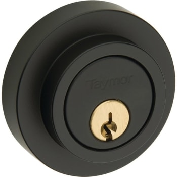 Image for Taymor® Premier Single Cylinder Round Deadbolt (Modern Black) from HD Supply