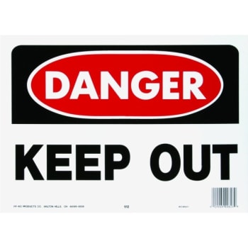 Image for Hy-Ko "danger Keep Out" Sign, Polyethylene, 14 X 10" from HD Supply