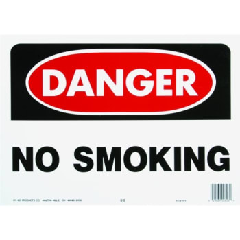 Image for HY-KO "DANGER NO SMOKING" Sign, Polyethylene, 14 x 10" from HD Supply
