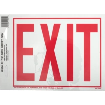 Image for HY-KO "EXIT" Safety Sign, Photoluminescent Vinyl, 8 x 10" from HD Supply