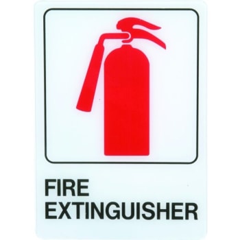 Image for HY-KO "Fire Extinguisher" Sign, Self-Adhesive Plastic, 5 x 7" from HD Supply
