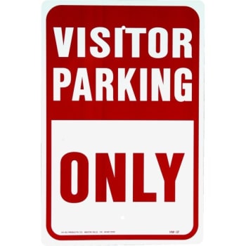 Image for Hy-Ko "visitor Parking Only" Sign, Aluminum, 12 X 18" from HD Supply