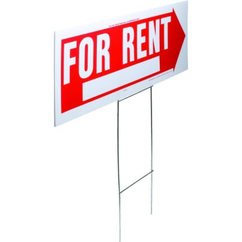 Image for Hy-Ko "for Rent" Arrow Corrugated Plastic Lawn Sign With Metal Stake, 24 X 16" from HD Supply