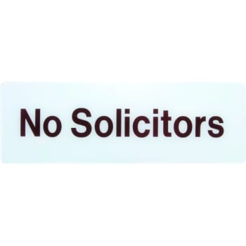 Image for HY-KO "No Solicitors" Sign, Self-Adhesive Plastic, 9 x 3" from HD Supply