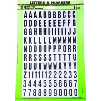 Image for HY-KO 1" Black On White Vinyl 114 Piece Letter And Number Sticker Kit from HD Supply