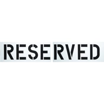 Image for HY-KO "RESERVED" Parking Lot Stencil, 12" Letters, 80 x 16" from HD Supply