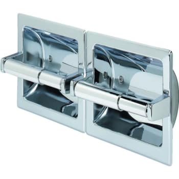 Image for Stainless Steel Twin Toilet Paper Dispenser Recessed from HD Supply