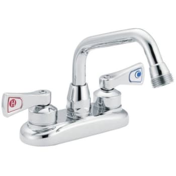 Image for Moen® M-Dura™ Utility Faucet, 2.2 Gpm, 4" Center, Chrome, 2 Handles from HD Supply