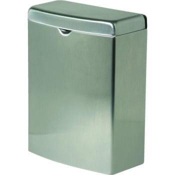 Bobrick® Surface-Mount Sanitary Napkin/Tampon Waste Bin (Stainless Steel)
