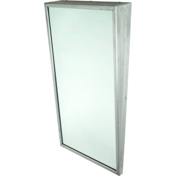 Bobrick® 18 x 30 in Satin Stainless Steel Framed Angled Mirror