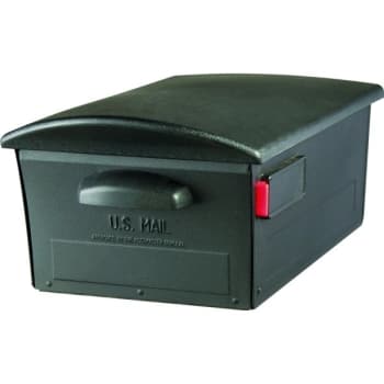 Gibraltar Mailboxes Large Size Lockable Post Mount Mailbox in Black
