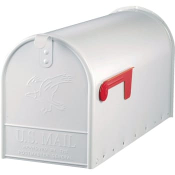 Gibraltar Mailboxes Elite Large Size Premium Steel Post Mount Mailbox in White