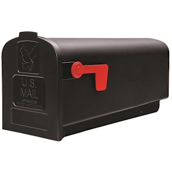 Image for Gibraltar Mailboxes Deluxe Polybox Post Mount Mailbox In Black from HD Supply