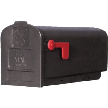 Gibraltar Mailboxes Deluxe Polybox Post Mount Mailbox In Black