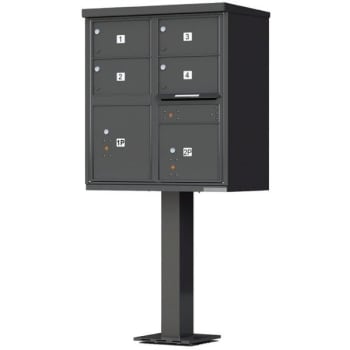 Image for Florence Mfg Vital™ Cluster Box Unit, 4 Large Mailboxes + 2 Parcel Lockers, Dark Bronze from HD Supply