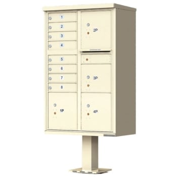 Florence Mfg Vital™ Cluster Box Unit, 8 Mailboxes + 4 Parcel Lockers, Sand Stone