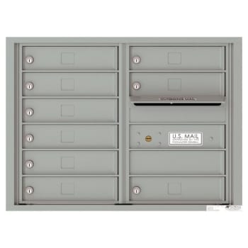 Florence Mfg Versatile 4C Mailbox, 6 High Suite, 9 Mailboxes, 1 Outgoing, Silver