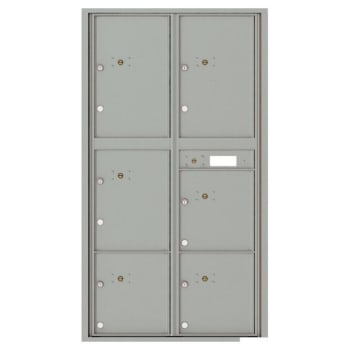 Florence Mfg Versatile 4C Mailbox, 16 High Suite, 6 Parcel Lockers, Silver