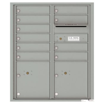 Image for Florence Mfg Versatile Silver, Ada Max Height Suite, 10 Mailboxes 2 Parcel Lockers 1 Outgoing from HD Supply