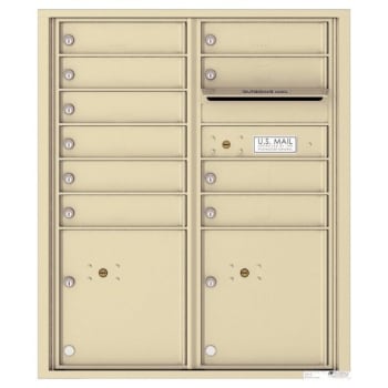 Florence Mfg Versatile Beige, Ada Max Height Suite, 10 Mailboxes, 2 Parcel Lockers 1 Outgoing