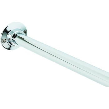 Image for 1 X 60" Shower Rod Set, Chrome-Plated Stainless Steel, Zinc Mounting Brackets from HD Supply