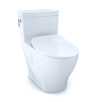 Image for Toto® Aimes® One-Piece 1.28 Gpf Toilet, Cefiontect®, Washlet®+ Ready, Cotton from HD Supply