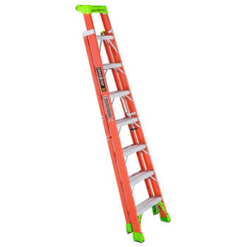 Louisville Ladder 8 Foot Fiberglass Cross Step Convertible Ladder Type 1A