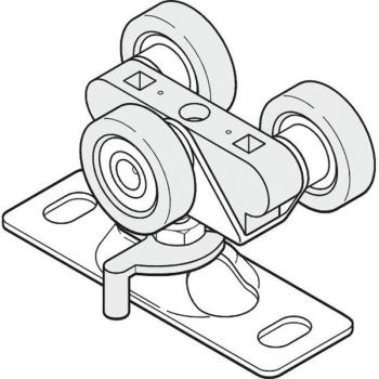 Image for Three Wheel Wardrobe Door Roller, 1" Diameter Package of 2 from HD Supply