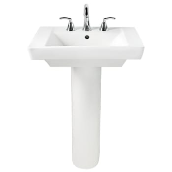 American Standard® 24" Boulevard™ Pedestal Sink Combo 4" Faucet Holes White
