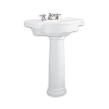 American Standard® 27" Retrospect® Pedestal Sink Combo 8" Faucet Holes White