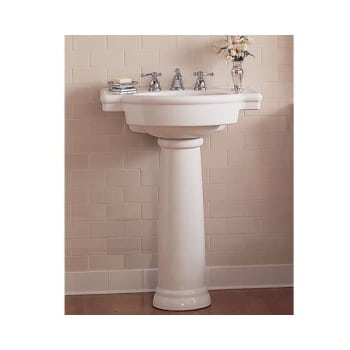 Image for American Standard® 27" Retrospect® Pedestal Sink Combo 8" Faucet Holes Linen from HD Supply
