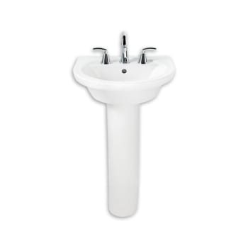 Image for American Standard® 21" Tropic® Petite Pedestal Sink Combo 4" Faucet Holes White from HD Supply