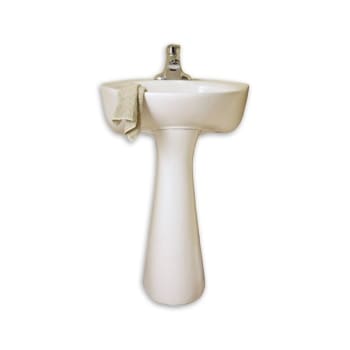 Image for American Standard® Cornice Corner Pedestal Sink Combo Single Faucet Hole White from HD Supply