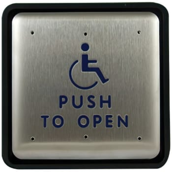 Image for Bea 10pbs1 Push Plate 4-3/4" Square "push To Open" Text And Handicap Logo from HD Supply
