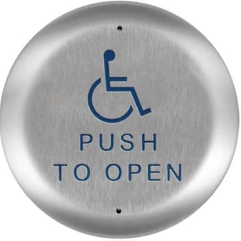 Image for Bea 10pbr451 Push Plate 4-1/2" Round "push To Open" Text And Handicap Logo from HD Supply