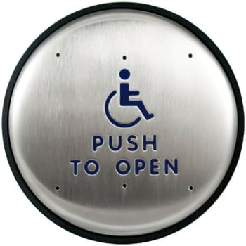 Image for Bea 10pbr1 Push Plate 6" Round "push To Open" Text And Handicap Logo from HD Supply