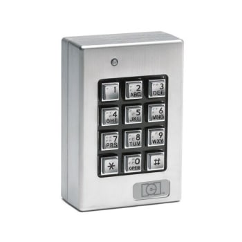 Nortek 212se Indoor/Outdoor Surface-Mount Weather Resistant Keypad Brushed Metal