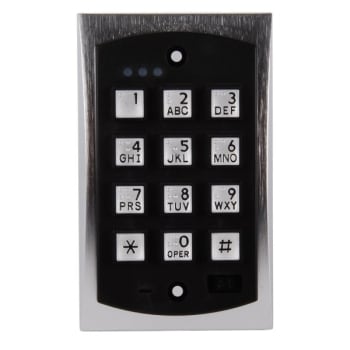 Nortek 2000em Indoor/outdoor Flush-Mount Access Control Keypad Brushed Metal